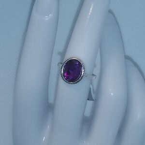 Bohemian Style Ring - Purple Oval